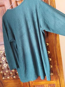 Green Casual Long Tunic Top With Tags (New)