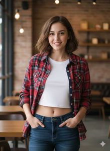 🔥DJ&amp;C Cozy &amp; Classic Red Plaid Flannel Shirt!