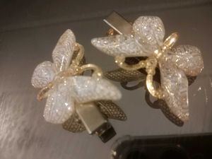 Pretty Golden Butterfly Hair Clip Set