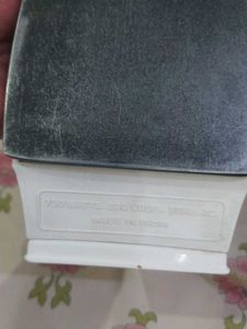 Silvertone Blue and White Dry Iron