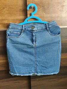 Women's Blue Denim Mini Skirt