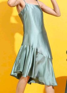 Mint Green Satin Slip Dress , Wore Only One Time