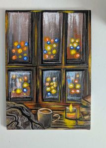 Mini Cozy Window Scene Painting