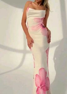 Ethereal White Floral Maxi Dress♡