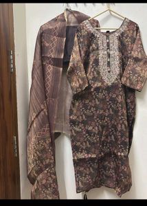 Elegant Printed Kurta Set with Dupatta