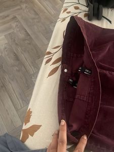 Maroon Corduroy skirt