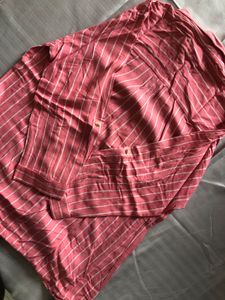 Striped Button-Down Casual Shirt