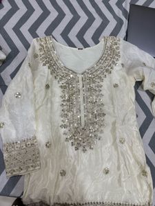 beautiful white 🤍 sitara suit