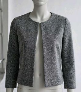 Women's Grey Textured Blazer