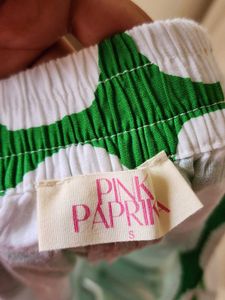 Chic Green Polka Dot peplum co-ord set