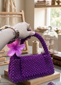 Velvet beaded bag
