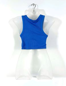 Casual Blue Crop Top (Women)