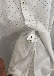 Zara White Polka Dot Shirt