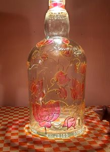 Lotus Bloom Light Bottle Art