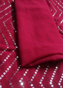 Sequence Work Saree With Blouse Peice