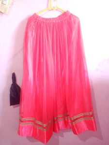 Olive &amp; Rani Pink Brocade Kurti-Lehenga Set