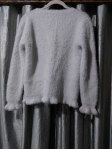 Fluffy White Sweater