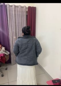 Stylish Gray Biker Jacket