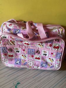 Cute Pink Patchwork Travel Bag