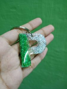Resin P latter Keychain