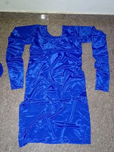 blue soft silk salwar kameez set