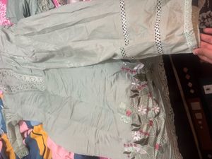Elegant Mint Green Kurta Set with duppattasize s
