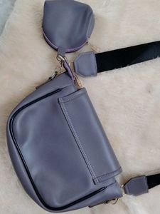 Stylish lavender crossbody bag with coin purse