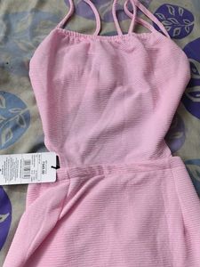 Chic Pink Spaghetti Strap Dress