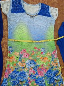 Beautiful Floral Kurta leggings Set with Dupatta