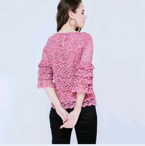 Code Pink Lace Top