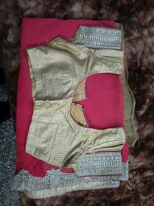 Elegant Pink Embellished Saree