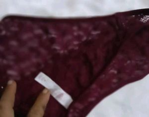 Maroon Lace Briefs