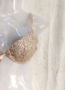 Sparkling Sequin Bra with Bow Detail