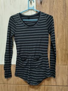Black An Grey Line T Shirt