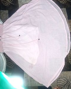 White Lace Top &amp; Pink silk perfect  beautiful look