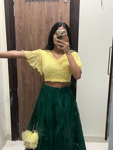 Designer Crop Top &amp; Skirt Set
