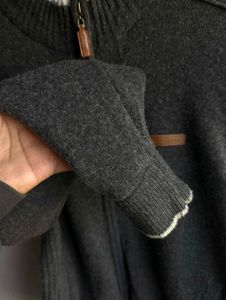 Men's Grey Zip-Up  Sweater