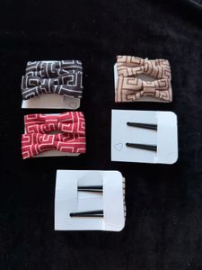 Set of 5 Cute Bow Hair Clips