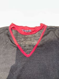 Dark Grey V-Neck T-Shirt