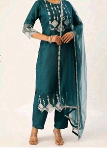 Full Embroidery Kurta Set With Dupatta