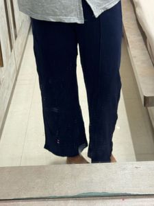 Comfortable Navy Blue Wide Leg Pants