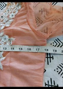 Elegant Peach/coral Pink Kurta Set
