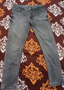 Men's Grey Wash Slim Fit Jeans