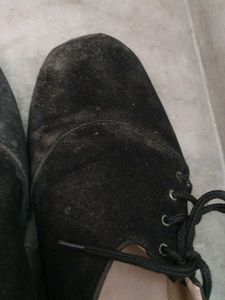 Pure suede and velvet Stylish Black  Shoes