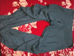 Teal Polka Dot Embroidered Kurta