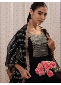 Elegant Black Kurta Set with Dupatta