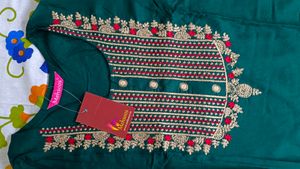Emerald Green Embroidered Kurti