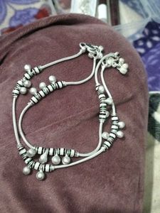 Silver Anklet with Bells