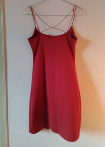 Chic Red Spaghetti Strap Bodycon Dress