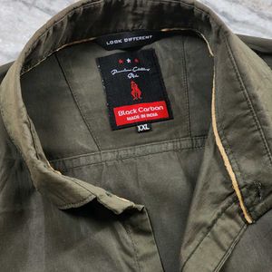 Men's Olive Green Casual Shirt